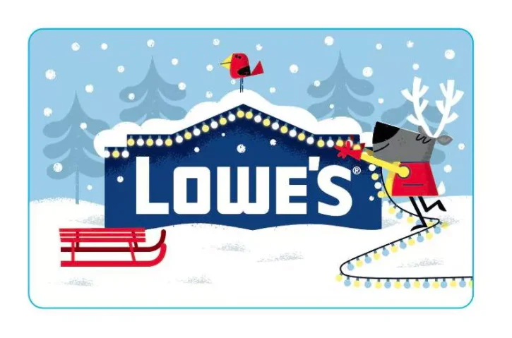$100 Lowes Gift Card for $90!